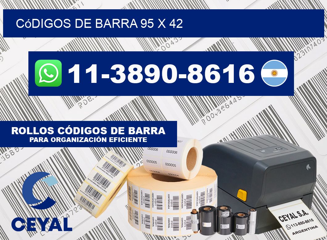códigos de barra 95 x 42