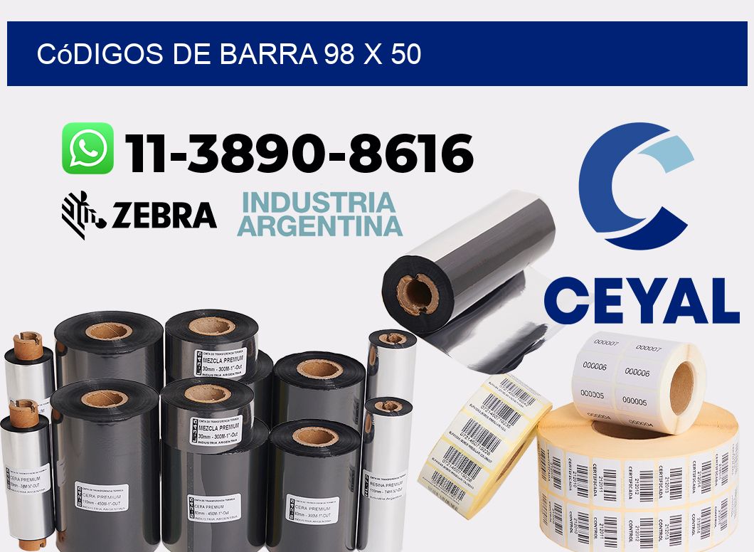 códigos de barra 98 x 50