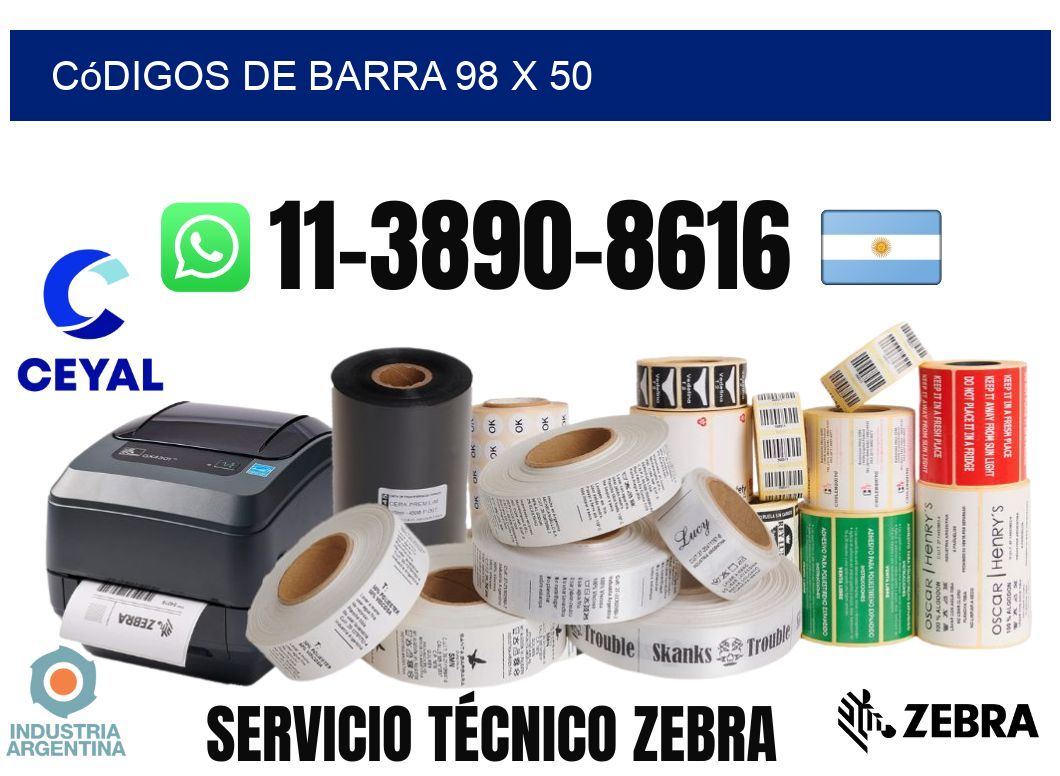 códigos de barra 98 x 50