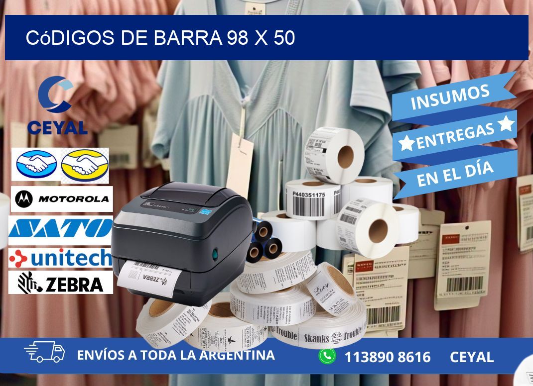 códigos de barra 98 x 50