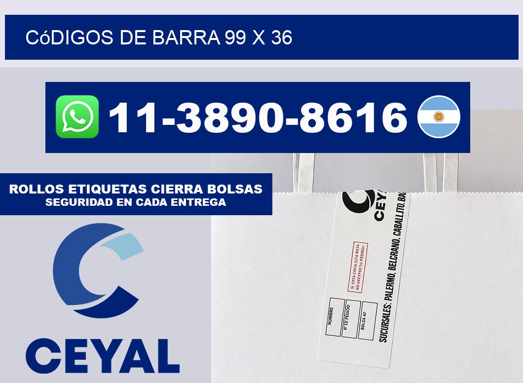 códigos de barra 99 x 36
