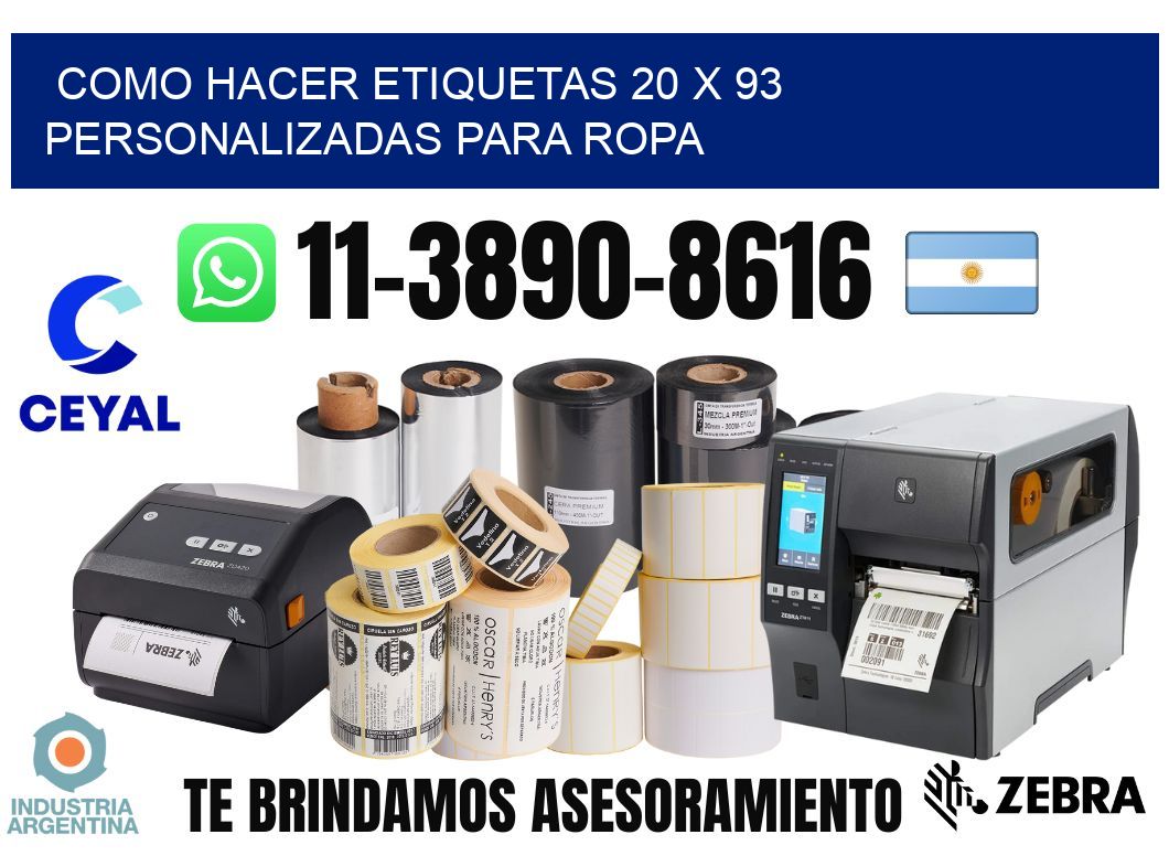 como hacer etiquetas 20 x 93 personalizadas para ropa