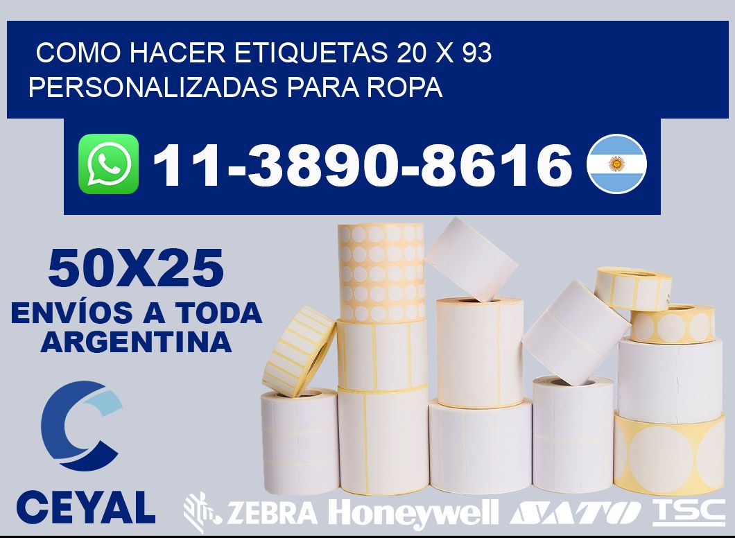 como hacer etiquetas 20 x 93 personalizadas para ropa