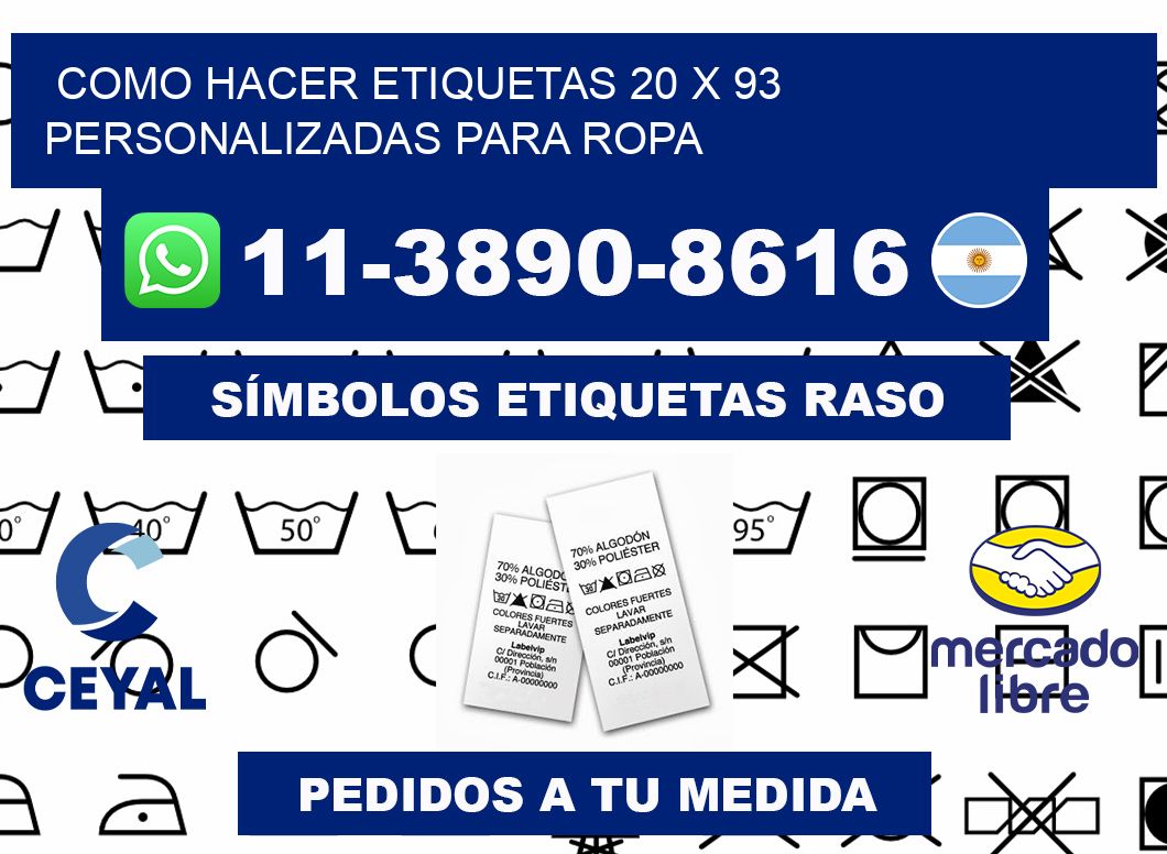 como hacer etiquetas 20 x 93 personalizadas para ropa