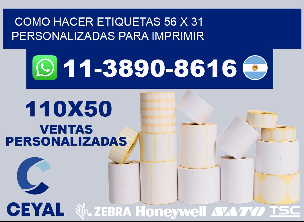 como hacer etiquetas 56 x 31 personalizadas para imprimir