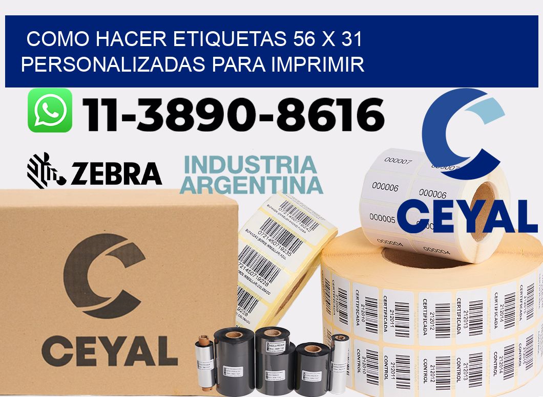 como hacer etiquetas 56 x 31 personalizadas para imprimir