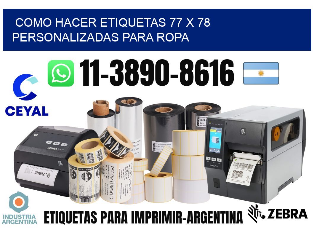 como hacer etiquetas 77 x 78 personalizadas para ropa