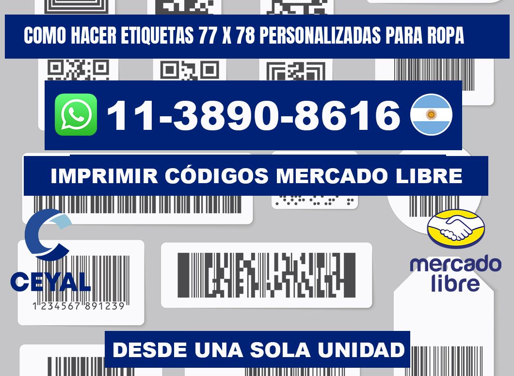 como hacer etiquetas 77 x 78 personalizadas para ropa