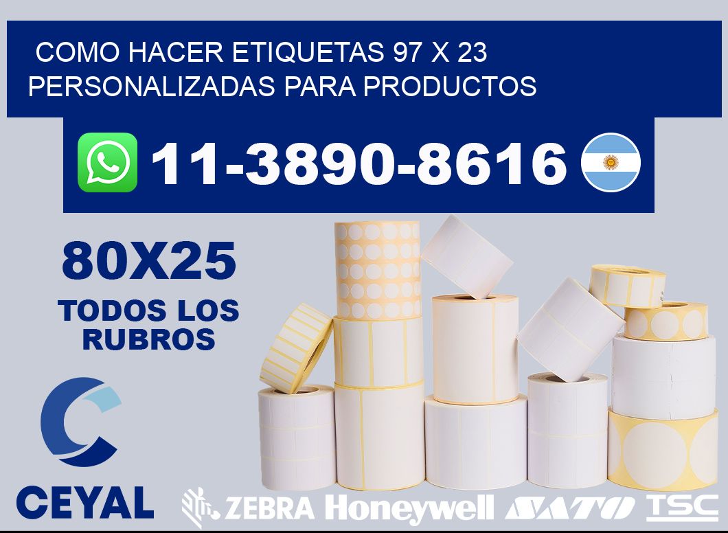 como hacer etiquetas 97 x 23 personalizadas para productos