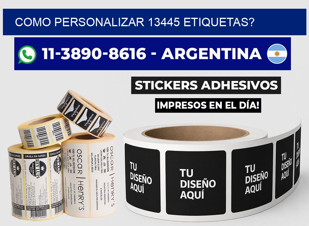 como personalizar 13445 etiquetas?