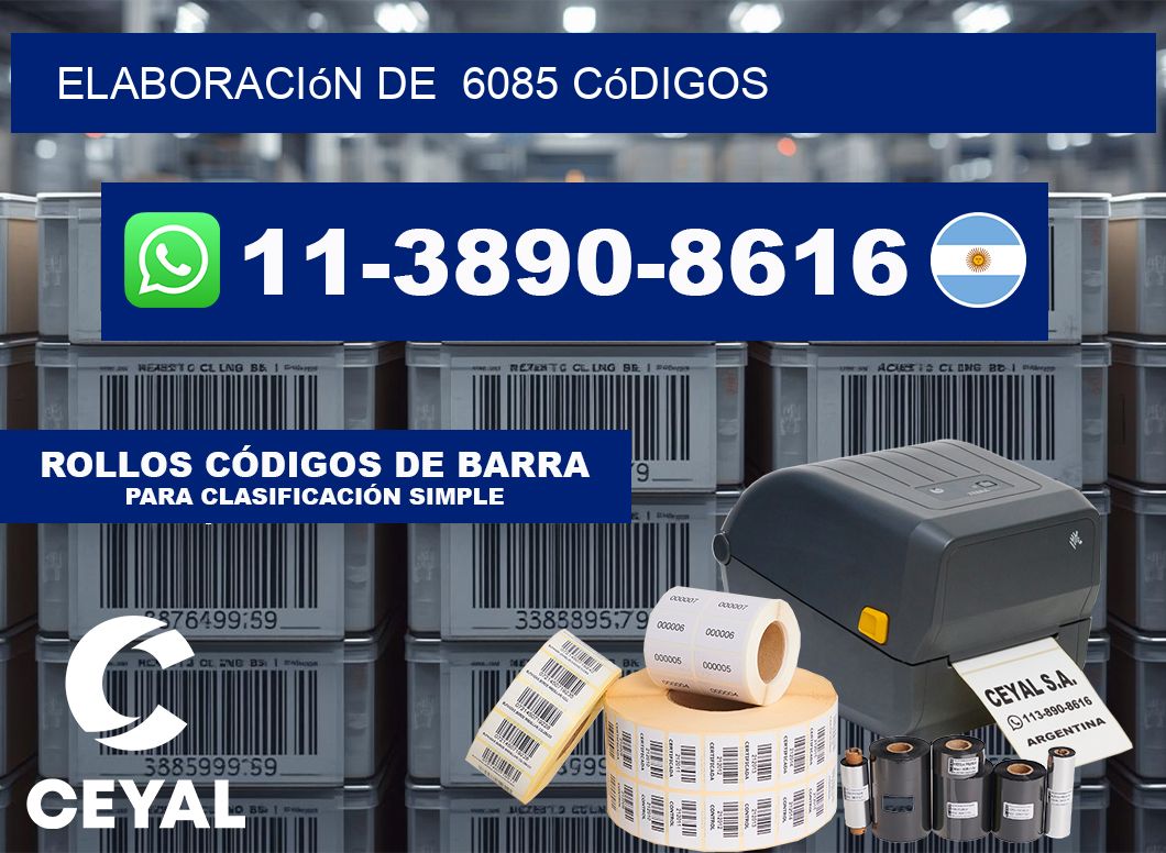 elaboración de  6085 códigos