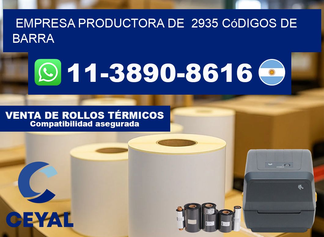 empresa productora de  2935 códigos de barra