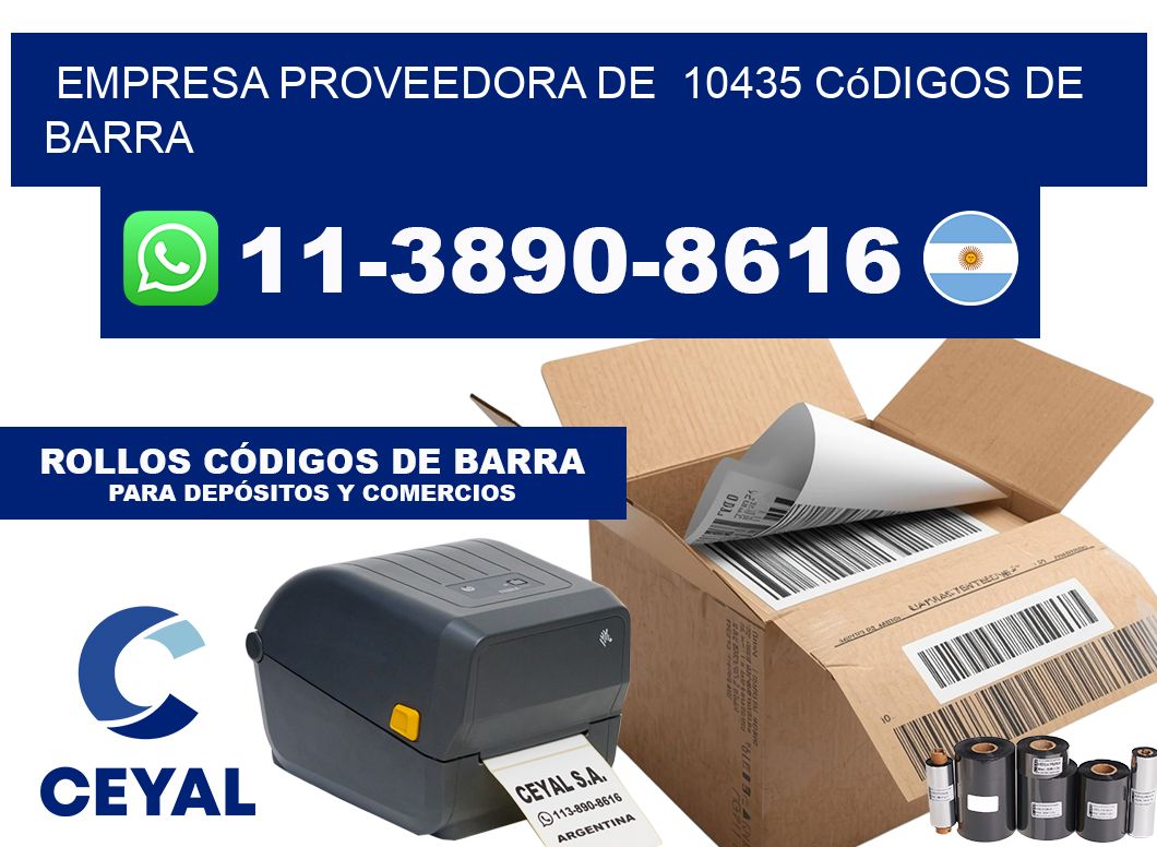 empresa proveedora de  10435 códigos de barra