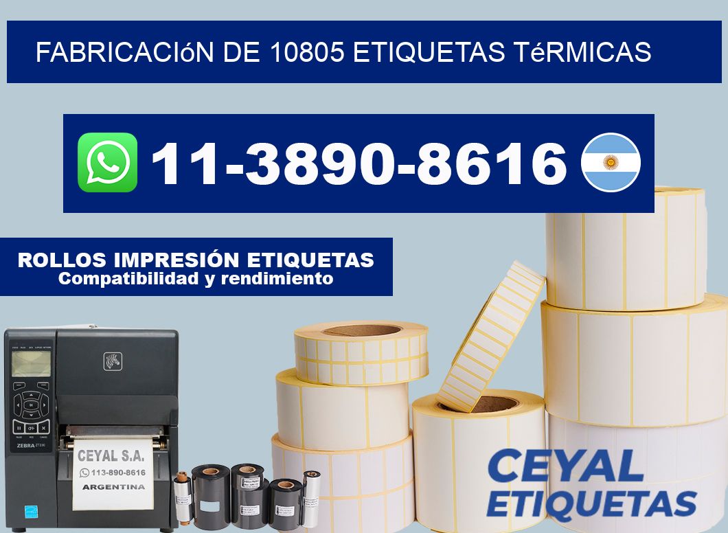 fabricación de 10805 etiquetas térmicas