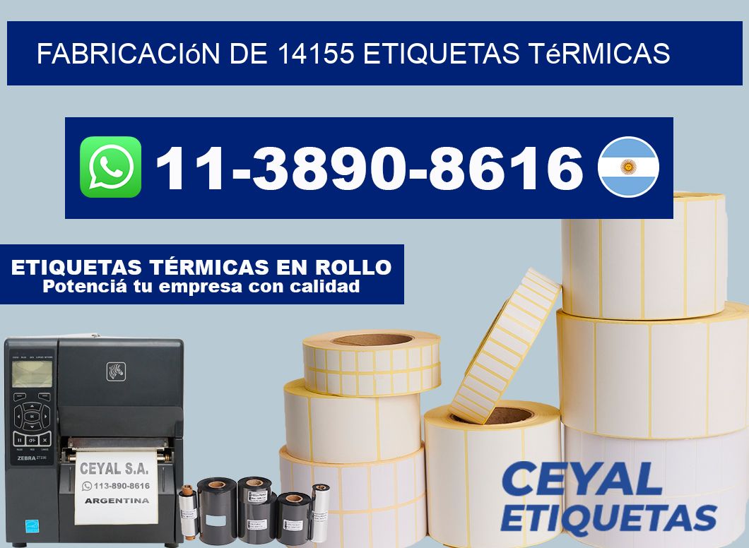 fabricación de 14155 etiquetas térmicas