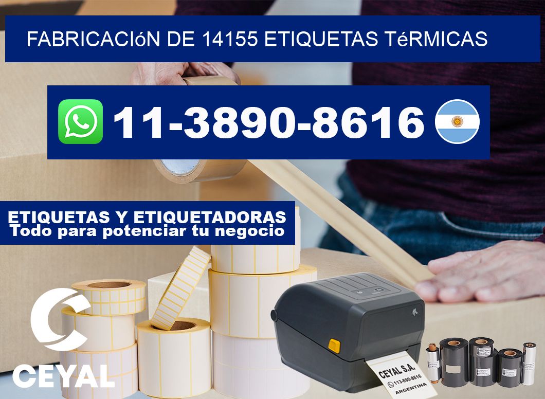 fabricación de 14155 etiquetas térmicas
