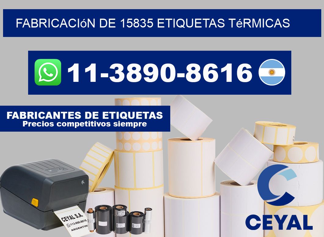 fabricación de 15835 etiquetas térmicas