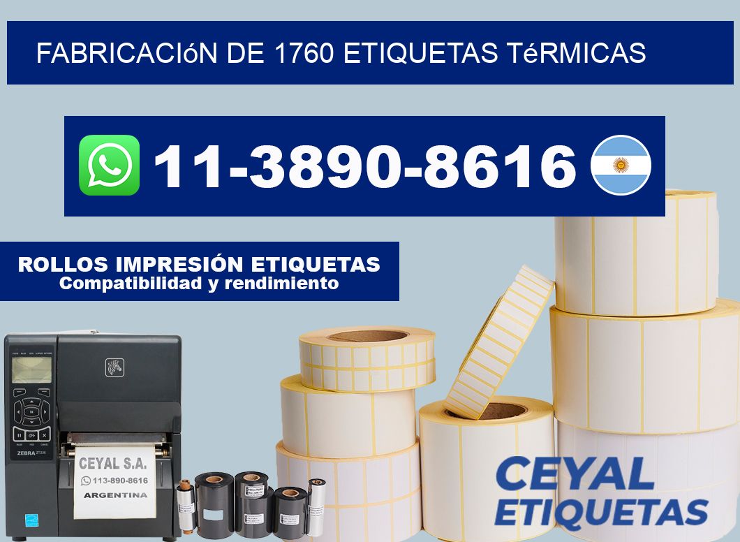 fabricación de 1760 etiquetas térmicas
