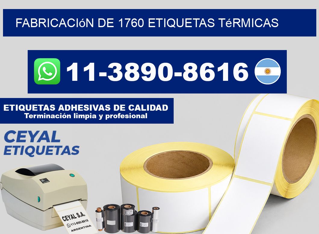 fabricación de 1760 etiquetas térmicas