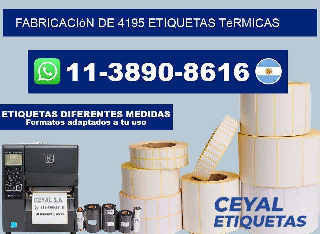 fabricación de 4195 etiquetas térmicas