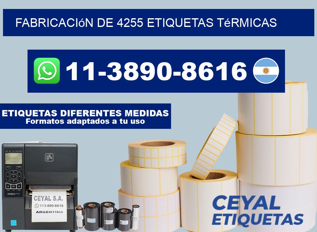 fabricación de 4255 etiquetas térmicas