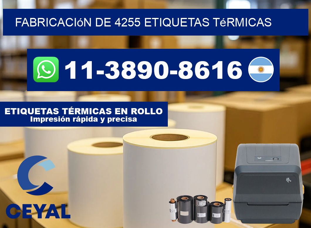 fabricación de 4255 etiquetas térmicas