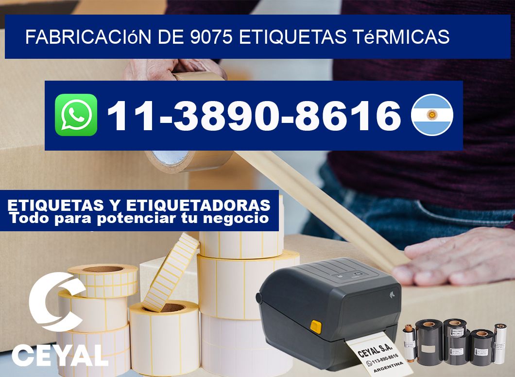 fabricación de 9075 etiquetas térmicas