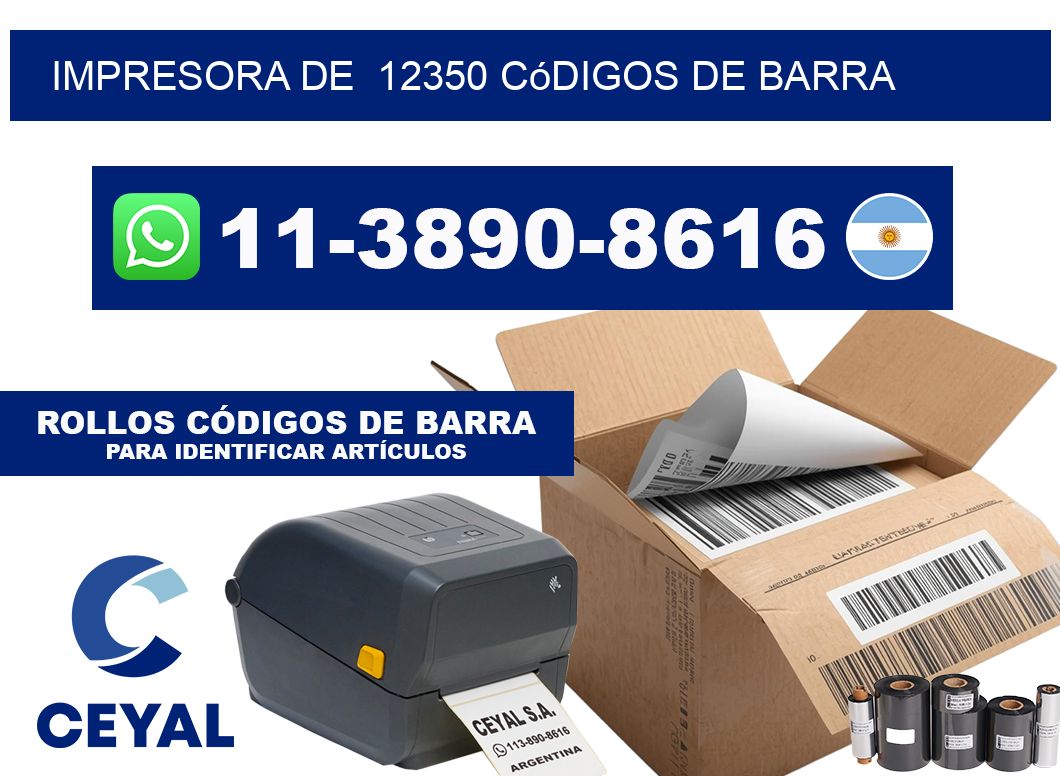 impresora de  12350 códigos de barra