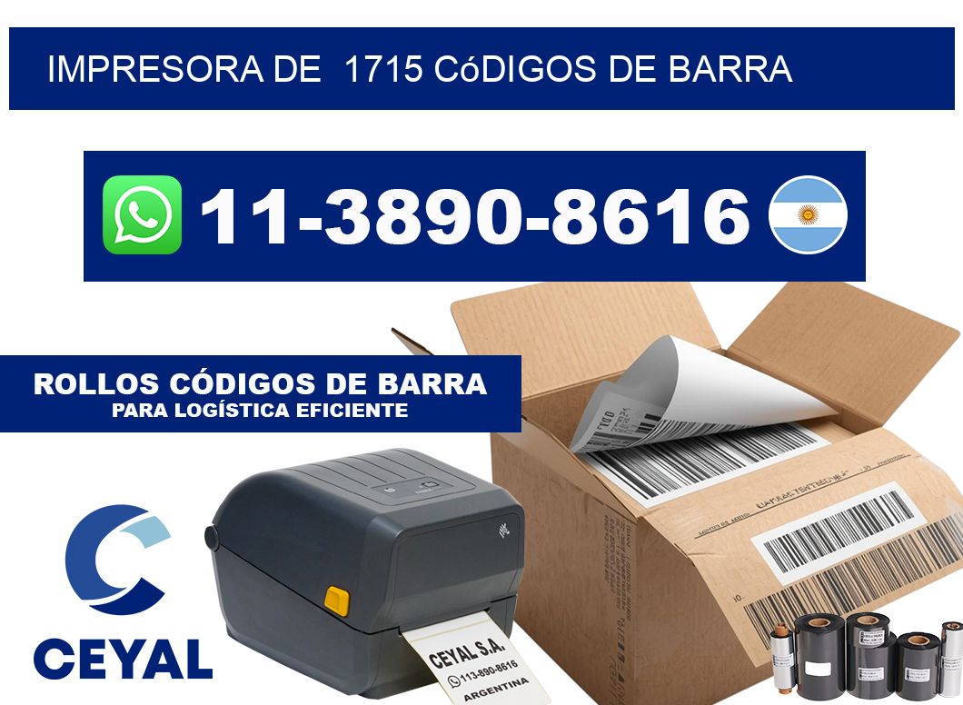 impresora de  1715 códigos de barra