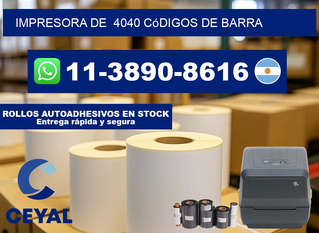impresora de  4040 códigos de barra