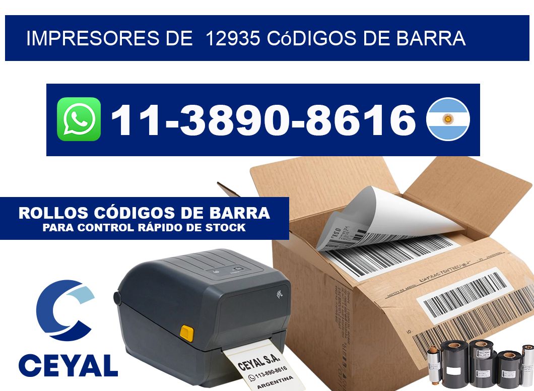 impresores de  12935 códigos de barra