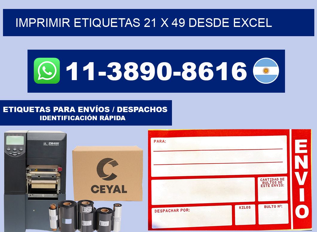 imprimir etiquetas 21 x 49 desde excel