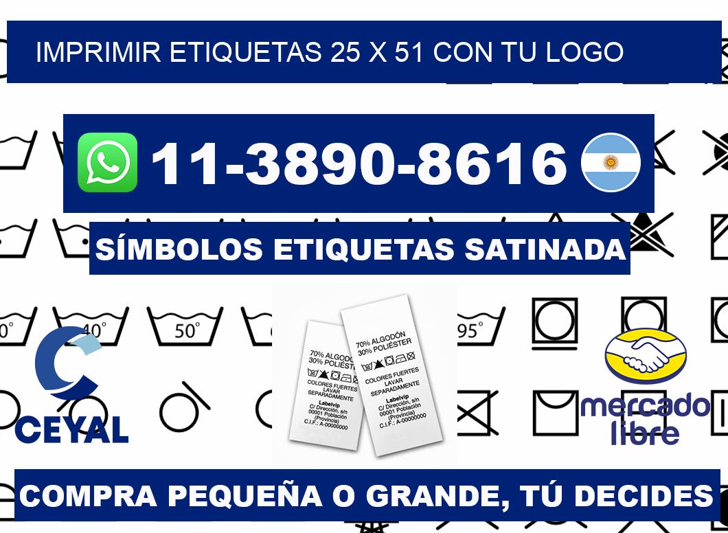 imprimir etiquetas 25 x 51 con tu logo