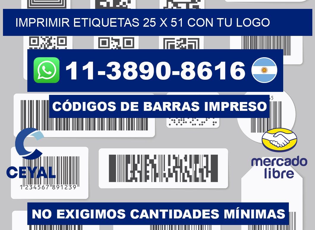 imprimir etiquetas 25 x 51 con tu logo
