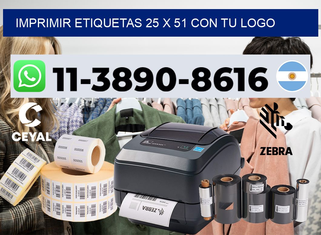 imprimir etiquetas 25 x 51 con tu logo