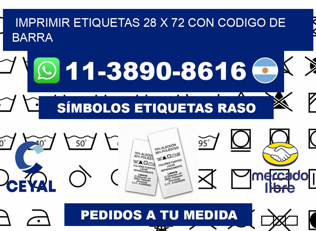 imprimir etiquetas 28 x 72 con codigo de barra