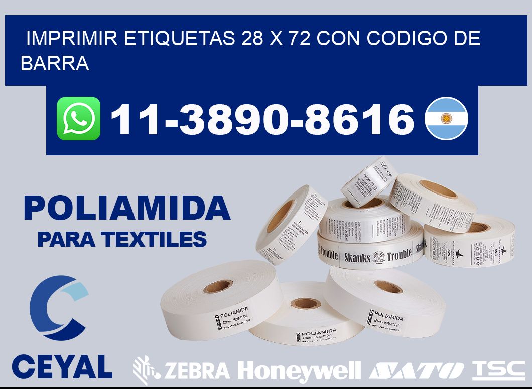 imprimir etiquetas 28 x 72 con codigo de barra