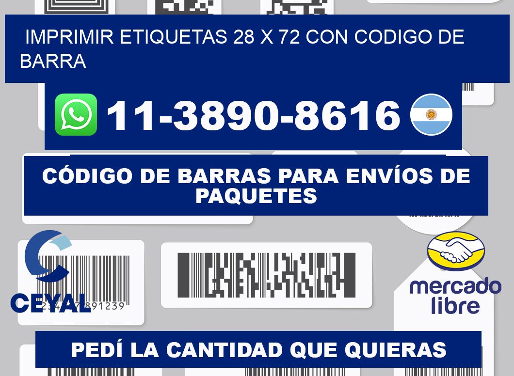 imprimir etiquetas 28 x 72 con codigo de barra
