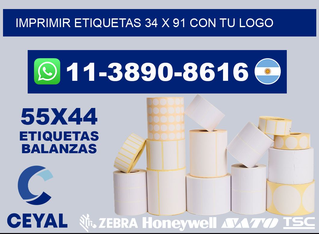 imprimir etiquetas 34 x 91 con tu logo