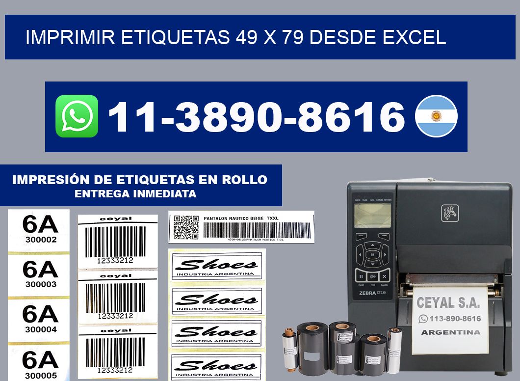 imprimir etiquetas 49 x 79 desde excel