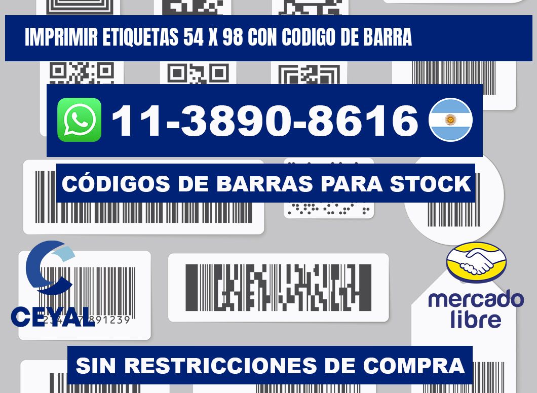 imprimir etiquetas 54 x 98 con codigo de barra