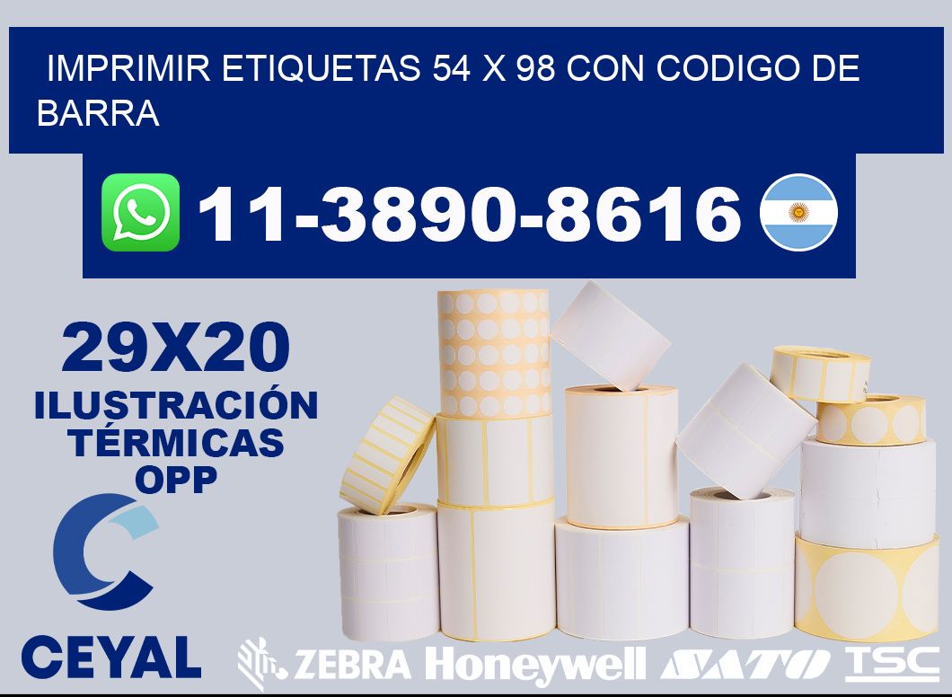 imprimir etiquetas 54 x 98 con codigo de barra