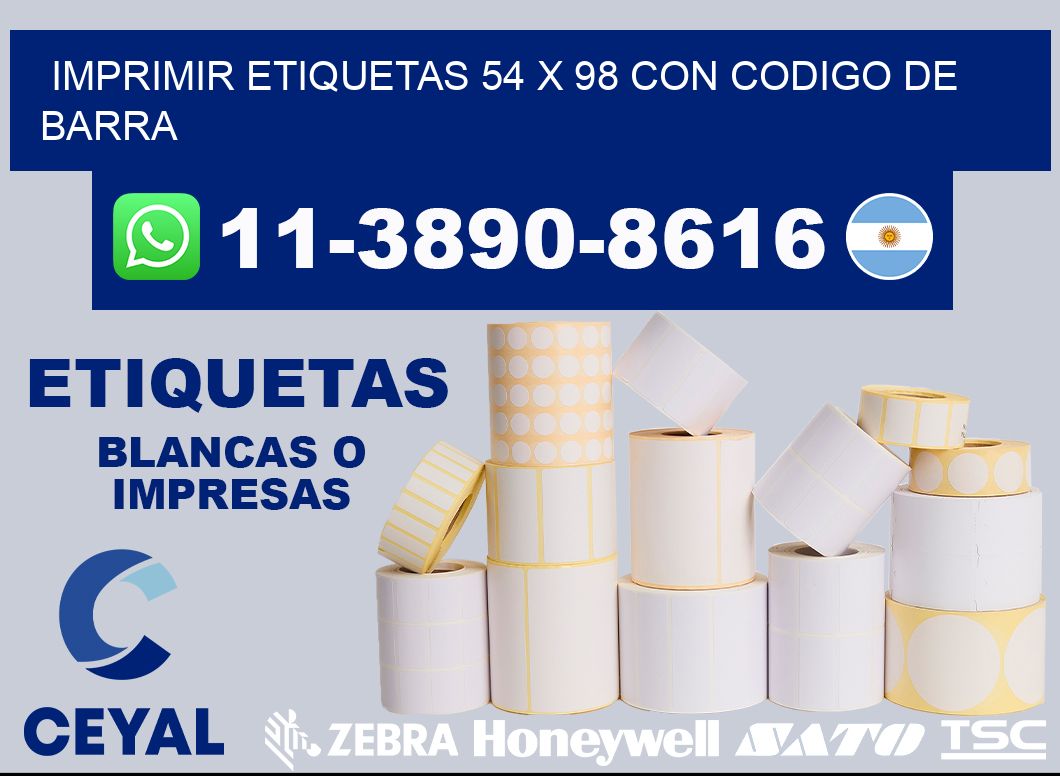 imprimir etiquetas 54 x 98 con codigo de barra