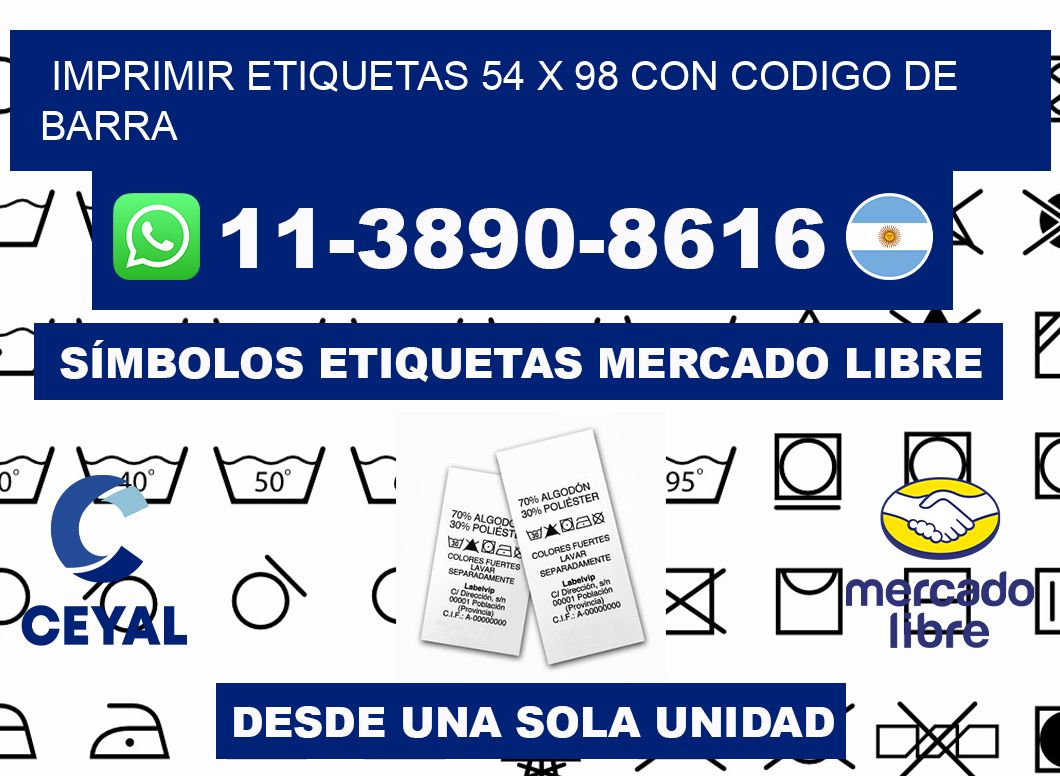 imprimir etiquetas 54 x 98 con codigo de barra