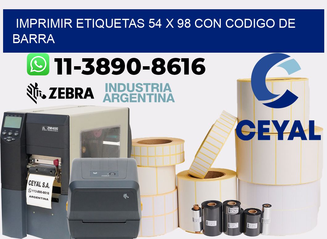 imprimir etiquetas 54 x 98 con codigo de barra