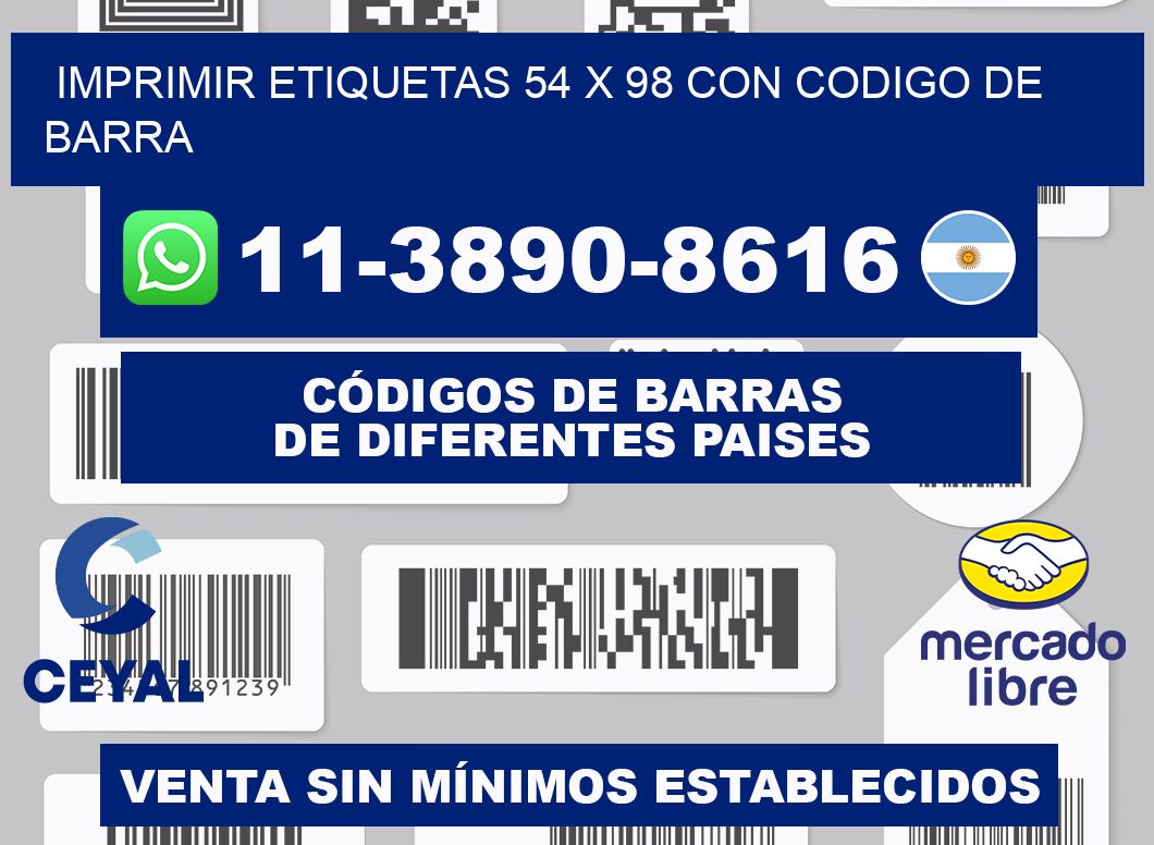 imprimir etiquetas 54 x 98 con codigo de barra