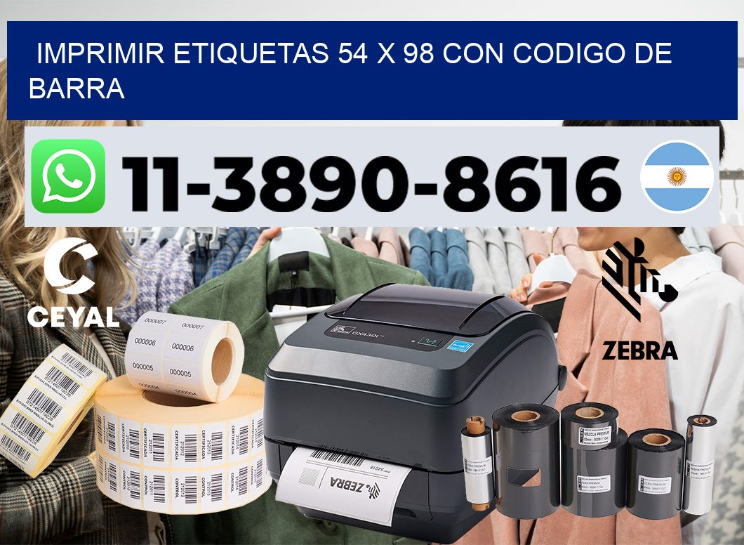 imprimir etiquetas 54 x 98 con codigo de barra