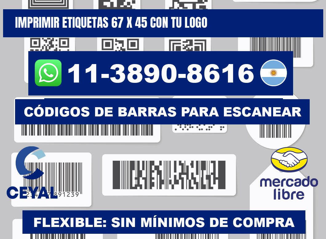 imprimir etiquetas 67 x 45 con tu logo