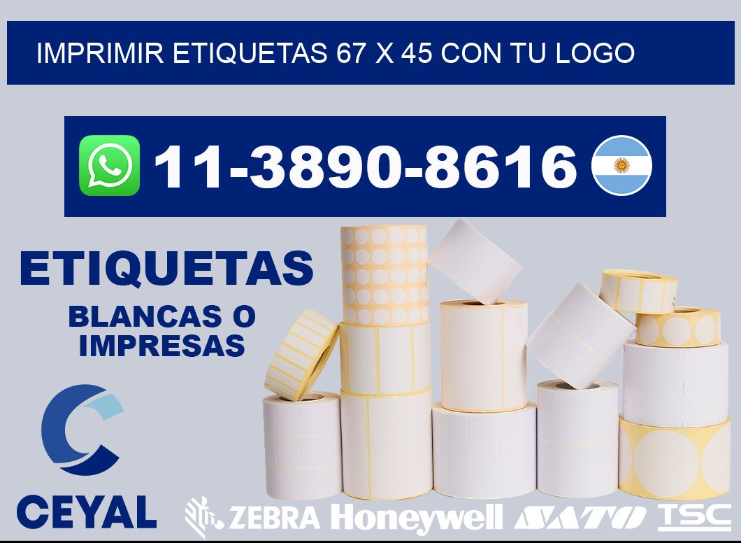 imprimir etiquetas 67 x 45 con tu logo