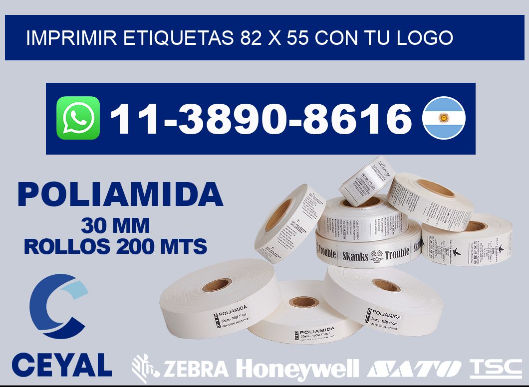 imprimir etiquetas 82 x 55 con tu logo